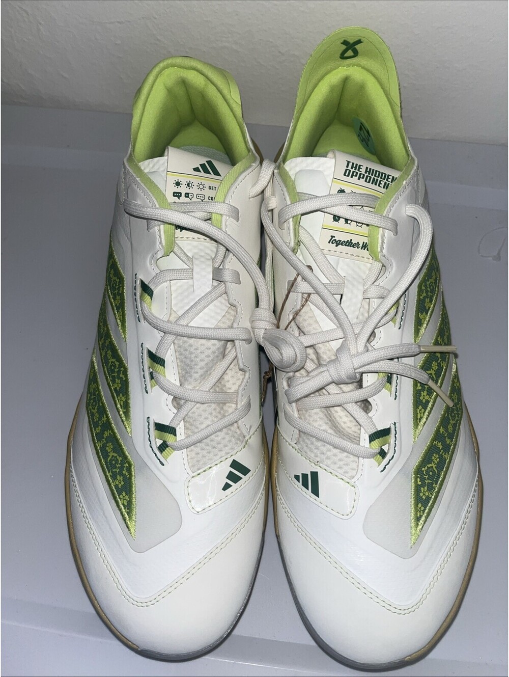 Adidas Adizero Impact TPU Baseball Cleats White Green JQ8232, Men’s Size 12.5
